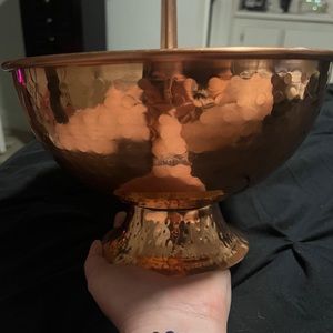 Copper hammered bowl